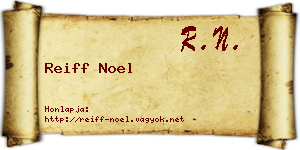 Reiff Noel névjegykártya
